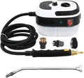 Steam Car Cleaner 2025 Upgraded Portable Handheld Cleaner Steam 2500W Pressurized Cleaner Steam with 3 Brush Heads Quickly Generate High-Temperature Pressurized Steam for Home Car Kitchen (White)