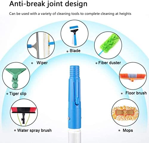 Glass Cleaning Brush Home Water Fed Telescopic Pole Kit Solar Panel Brush Rotating for Photovoltaic PanelSolar Panel Cleaner Pole 12M Telescopic Window Cleaning Pole for Water Fed Brush Ext