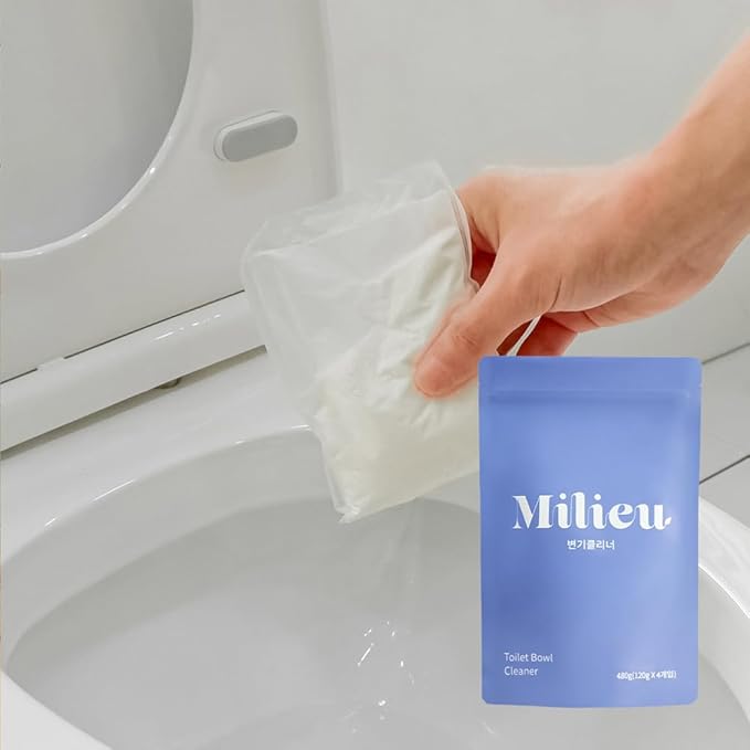 Milieu Toilet Bowl Cleaner (120g/4.23oz. x 4EA) Simple Convenient Just Put and Flush