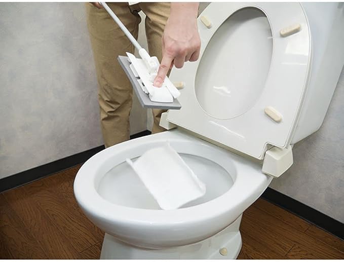 Azuma TL760 One-Push Toilet Wiper with 360° Head Rotation Compact Storage