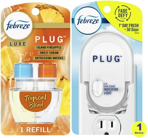 F.e.b.r.e.z.e Luxe (1 Refill) of 0.87 Fl Oz + Starter Kit (Tropical Blend)