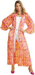 Masseys Sheer Printed Duster