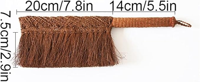 Natural Brown Silk Hand Broom Anti-Static Dust Brush Hotel Family Clothes Dust Hair Sofa Bed Sheets Bedspread Carpet Cleaning