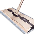 Professional Microfiber Mop for Hardwood Laminate Tile Floor Cleaning Stainless Steel Telescopic Handle Khaki