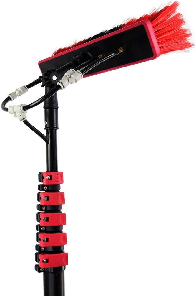 Telescopic Window Cleaner Water Wash Brush Kit(3.6M-10.8M) Window and Solar Panel Cleaning System W/Brush &amp Telescopic Pole Windows Cleaning Washing Tool3.6 M/11.8 Ft
