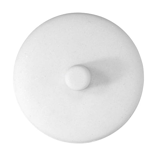 Nicole Miller - Covered Jar Durable Resin Countertop Accessories with Faux-Wood Base Modern Bathroom Decor Dorm Room Essentials (Lena Collection White)