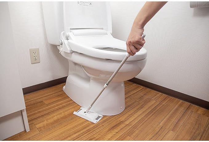 Azuma TL760 One-Push Toilet Wiper with 360° Head Rotation Compact Storage