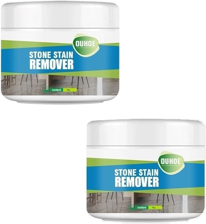 Marble Stone Platform Cleaning PowderPowder To Remove Organic Stains Such As Oil Grease Butter And Other Non-acid Stains From Most Marble Granite。 (Color : 2Count (Pack of 2))
