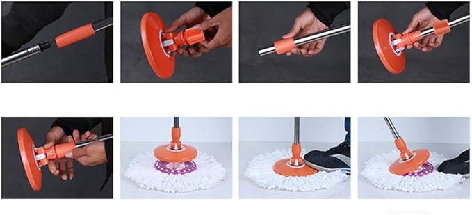 Drive Mop Rotating Hand-Free Dry and Wet Stainless Steel Good God Mopping Bucket Home