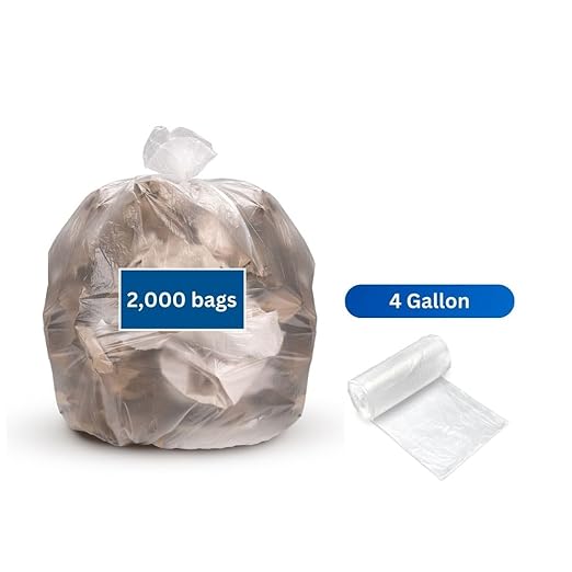 Inteplast 4 Gal Trash Can Liners - 6 Micr 17x18 In Natural 2000 Bags