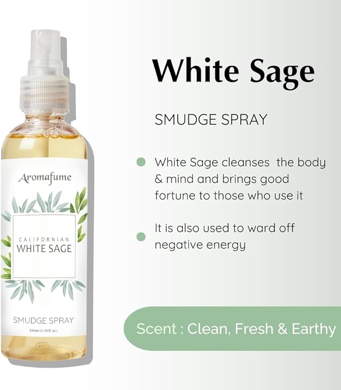 White Sage Incense Bricks (2) Tree of Life Burner &amp White Sage 100ml Smudge Spray