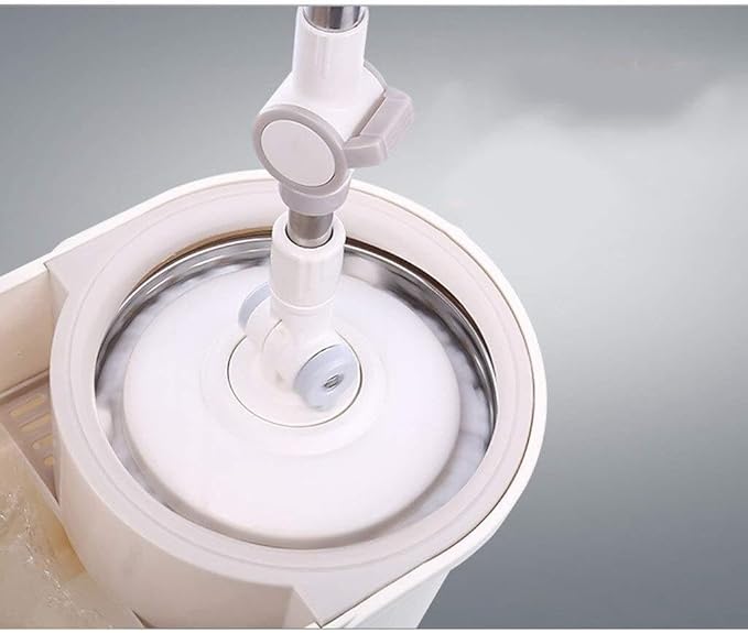 Microfiber Mop Floor Cleaning System with 360° Rotating Head Washable Pads Stainless Steel Rod &amp Plastic Bucket for Hardwood Tile Laminate