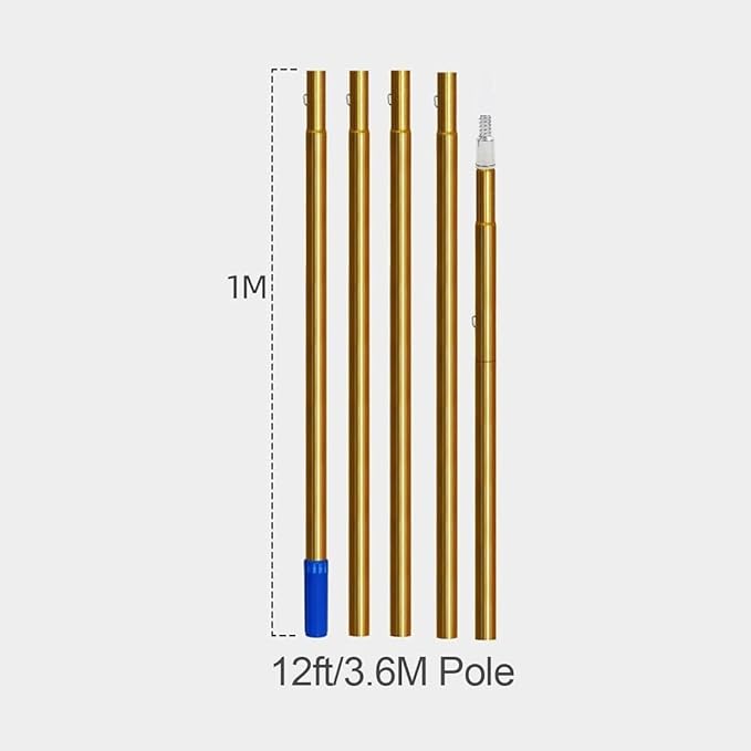 Window Cleaning Pole Outdoor Window Cleaning PoleWater Fed Pole Kit with Hose Spray3.6-9m Water Fed Telescopic BrushSolar Panel Cleaning Equipment Outdoor Window Cleaner (Size : 3.6M/12Ft