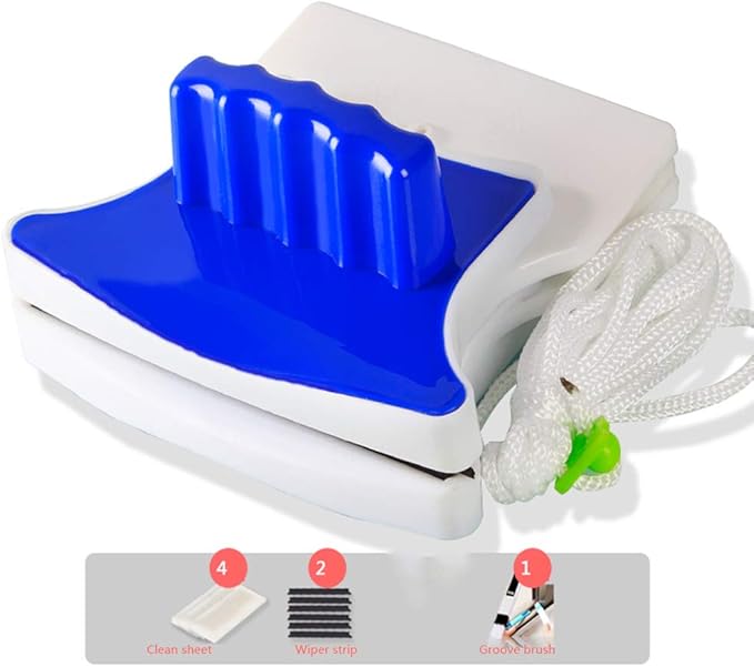 Window Cleaner Wipers The Magnetic Window Cleaner Double Side Glass Cleaner for Single Glazed Windows Fit to 3-6 mm Windows Thickness