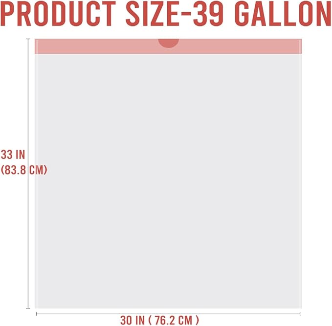 39 Gallon Trash Bags Drawstring 100 Count Bulk White | Unscented | Heavy Duty Multi-purpose Garbage Bags Can Liners for Business Home Kitchen Commercial and Industrial