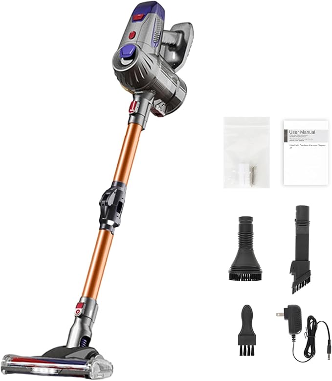 Cordless Vacuum Cleaner10Kpa Super Suction 150W High-Speed Motor Cordless Stick Vacuum Detachable Battery Up to 40min Runtime Vacuum Cleaner for Home Hardwood Floor Carpet Pet US