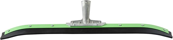 Restaurantware-SQUEEGEE ONLY: Clean Tek Professional 24 Inch Curved Floor Squeegee 1 Broom With Rubber Blade - Handle Sold Separately Heavy-Duty Green Steel Wiper Ideal For Floor Tiles