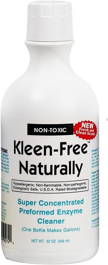 Naturally Preformed Enzyme Cleaner Enzyme Solution Multi-Purpose Cleaner Laundry Additive and More - Concentrate - Fresh and Clean Scent - 32oz
