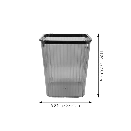 Trash Can Small Plastic Wastebasket Black Kitchen Bathroom Office Household Garbage Bin