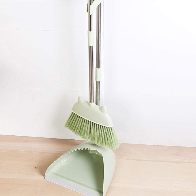 Dustpan and Broom - Suitable for Home Kitchen Office Lobby Floor Patio Sweeping IndoorOutdoor Spaces