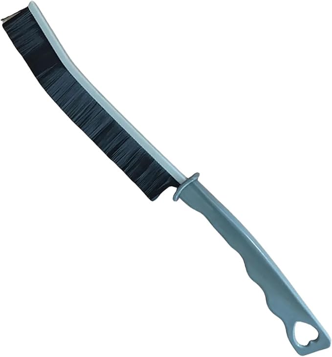 Grout Gap Cleaning Brush Long Slit Brush Household Cleaning Tool Kitchen Bathroom Window Tile Joints Dead Angle Hard Bristle(Black White 1PC)