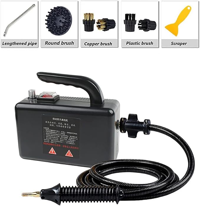 High Pressure Steam Cleaner 2600W Handheld Steam Cleaning MachinePortable High Temperature Cleaning kit for or Kitchen Bathroom Furniture Car Seat