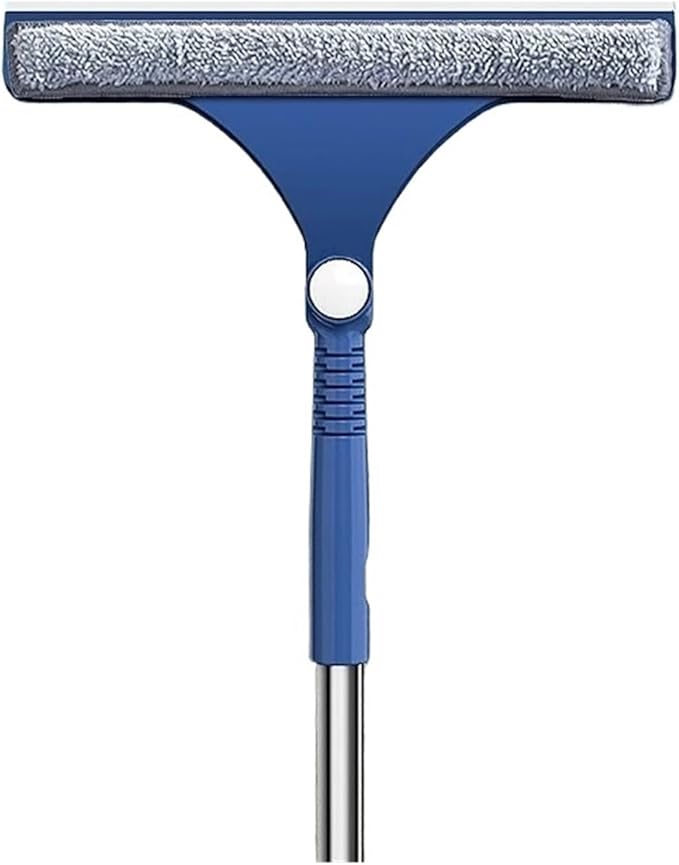Glass Cleaning Tool Household Window Double-sided Wiper Car Adjustable Long Handle(Blue)