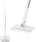 Zero Touch Mini Mop Automatic Cloth Changing Mini Mop Snap Grip MiniMop Convenient Cloth Changing MiniMop with 5 Reusable Cloths Portable Push-Pull Handle for Bathroom Kitchen (White)