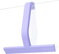 dancemoon JustHang Shower Squeegee for Glass Doors All-in-One Piece Silicone Squeegee with Built-in Hook for Bathroom Window Mirror Tile Wall Car Streak-Free Bathroom Cleaner Tool10 Inch Purple