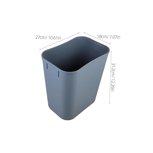 PRETYZOOM Compact Trash Bin Waste Basket for Kitchen Bathroom and Hotel Use Simple Japanese Design No Lid for Household Recycling and Garbage Disposal