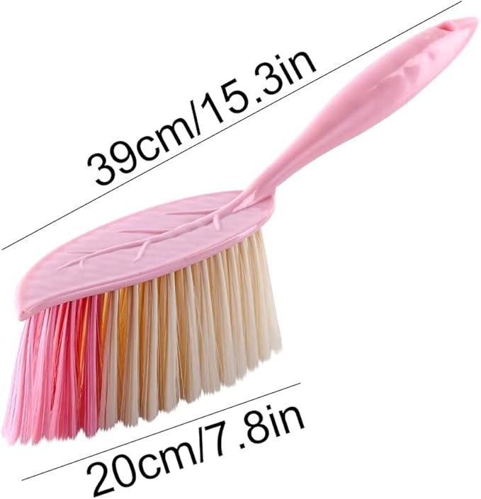 Dust PanIndoor Broom Brush for Cleaning Precipitator Multifunctional Cleaning Brush Suitable for Hotel Family Clothes Dust Hair Sofa Bed Sheets Bedspread Carpet Cleaning Hand Broom dust Catcher(Red)