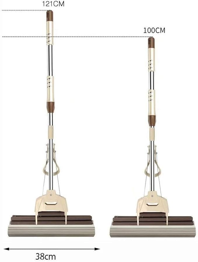 Mop Sponge High Water Absorption  Stainless Steel Handle Telescopic Rod Floor Kitchen Living Room Cleaning Tool