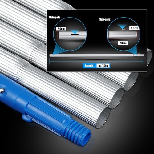 Glass Cleaning Brush Home Water Fed Telescopic Pole Kit Solar Panel Brush Rotating for Photovoltaic PanelTelescopic Solar Panel Cleaning Brush with Water Fed Aluminum Alloy Pole 5m Extendab