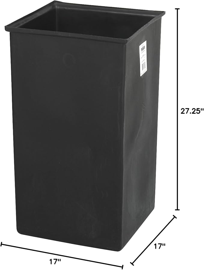 Safco Trash Can Liner for 36 Gallon Garbage Cans Plastic Insert Easy to Remove and Clean Black