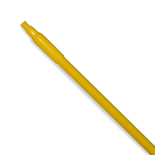 SPARTA 48 Fiberglass Replacement Handle with 3/4 Acme Thread Tip Polyester Veil Reinforced Hanging Cap Commercial Cleaning Yellow