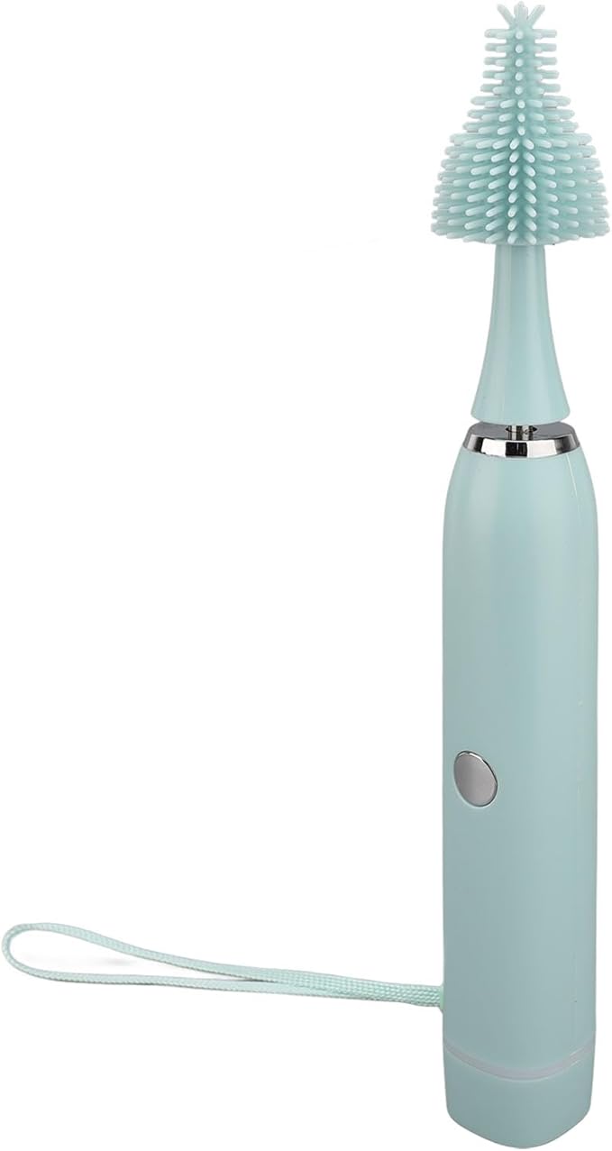 Respicefinem Electric Baby Bottle Brush Set 4 in 1 IP65 Water Rechargeable Electric Bottle Cleaner with Silicone Brushes for Home Travel