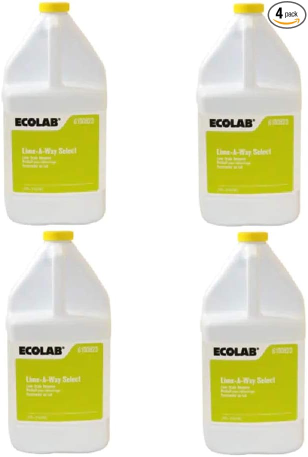Ecolab 4 Pack 6100823 Lime Way 1 Gallon Lime Scale Remover