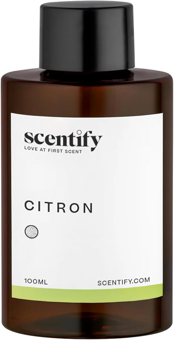 Scentify Citron Aroma Oil Refill Scent for Oil Diffusers - Lemon Jasmine Musk Woods Scents - Luxurious Relaxing Aromatherapy Diffuser Fragrance 100ml 3.38 oz