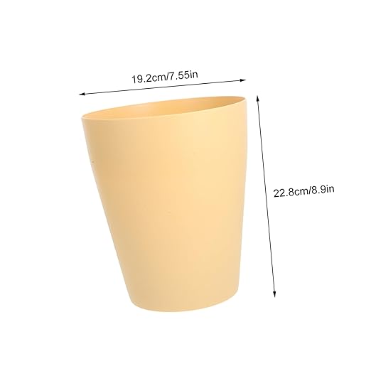 Luxshiny 3Pcs Nordic Style Plastic Trash Can Wastebasket for Home Office Minimalist Design Reusable Garbage Container No Lid Compact