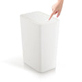 TIPGO Bathroom Trash Can with Lid 4 Gallon / 15 Liter Small Garbage Can Press Top Bin Plastic Wastebasket with Pop-Up Lid for Bedroom Living Room Office (White)