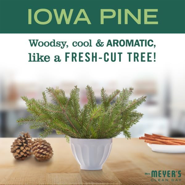 Mrs. MEYER'S Clean Day Iowa Pine Scent Variety Pack Hand Soap 12.5 OZ Dish Soap 16 OZ Multi-Surface Cleaner 16 OZ Room Freshener 8 OZ Liquid Hand Soap Refill 33 OZ 1 CT