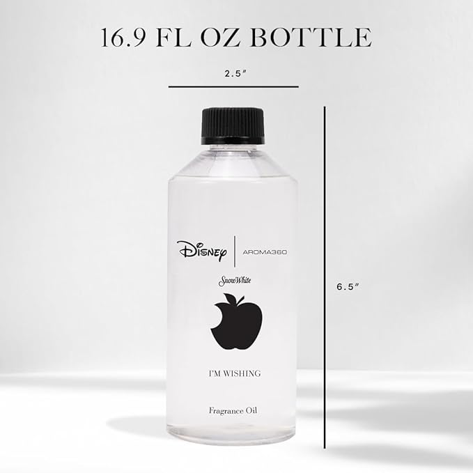 Aroma360 | Disney | I’m Wishing Fragrance Oil Blend | Princess Snow White | Luxury Essential Oil Diffuser | Aromatherapy Scent Diffuser Oil | Orange Aldehydes &amp Jasmine 16.9 fl oz 500mL