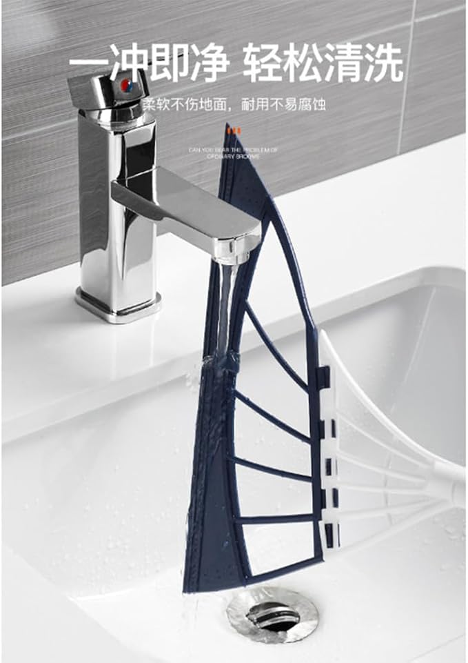 Magic Silicone Floor Broom Dual Use for Wiping and Mopping Non Stick to Hair Three in One Household Silicone Multifunctional Broom EET Floor Cleaner Tool for Home and Bathroom
