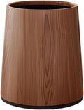 Trash Bin Wastebasket Removable Inner Portable Modern Paper Basket Bathroom Trash Can for Office Laundry Kitchen Restroom S Brown