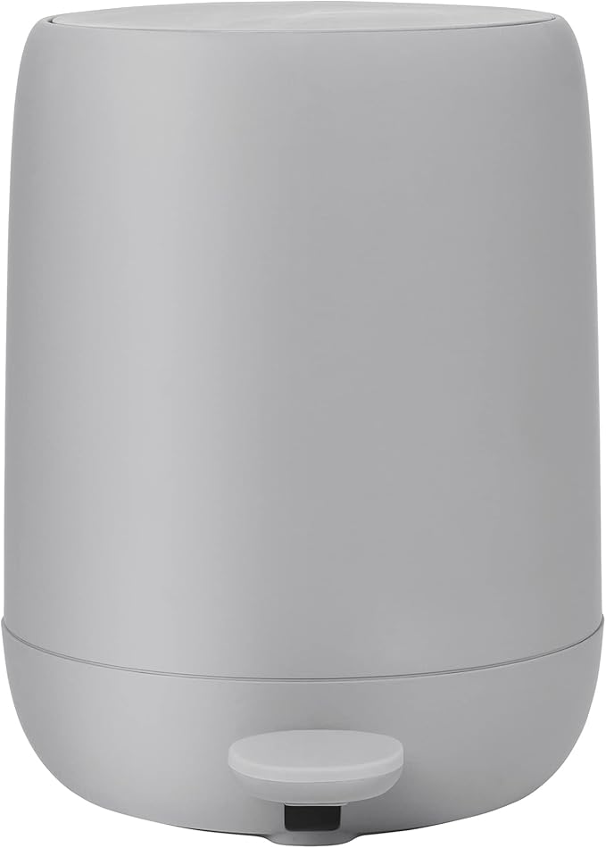 Blomus -Sono Pedal Bin with Soft Close Waste Bin Cosmetic Bin Rubbish Bin with Pedal Soft Close Colour Micro Chip Material Plastic Silicone (H 25.5 cm/D 24 cm/V 3 L I 66325)