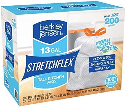 Berkley Jensen 13 Gallon Fresh Scent Drawstring Trash Bag 200 ct.