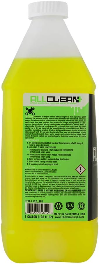 Chemical Guys CLD_101 All Clean+ Citrus-Based All Purpose Super Cleaner Safe for Cars Trucks SUVs Motorcycles RVs &amp More 128 fl oz (1 Gallon) Citrus Scent