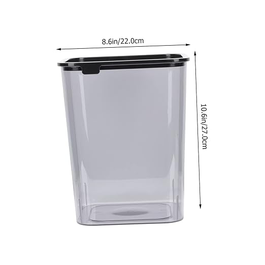 Square Trash Can 8 Gallon Waste Bin Plastic Wastebasket for Bedroom Bathroom and Office Use