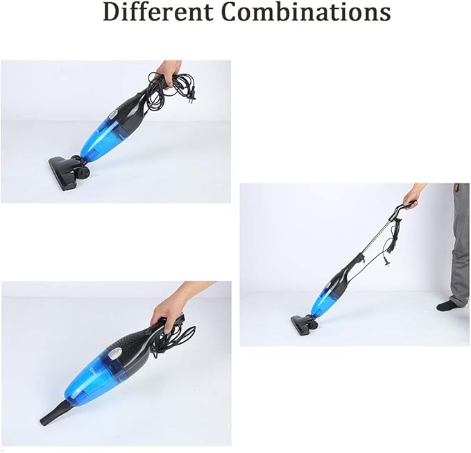Upright Stick Vacuum Cleaner 2 in 1 Stick Handheld Vacuum Cleaner Bagless 13000Pa Powerful Suction 0.8L Large Bin Capacity Handheld Corded Stick Vaccum for Carpet Car