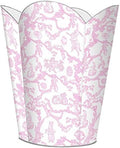 Marye-Kelley WB1759-Pink Bunny Toile Wastepaper Basket